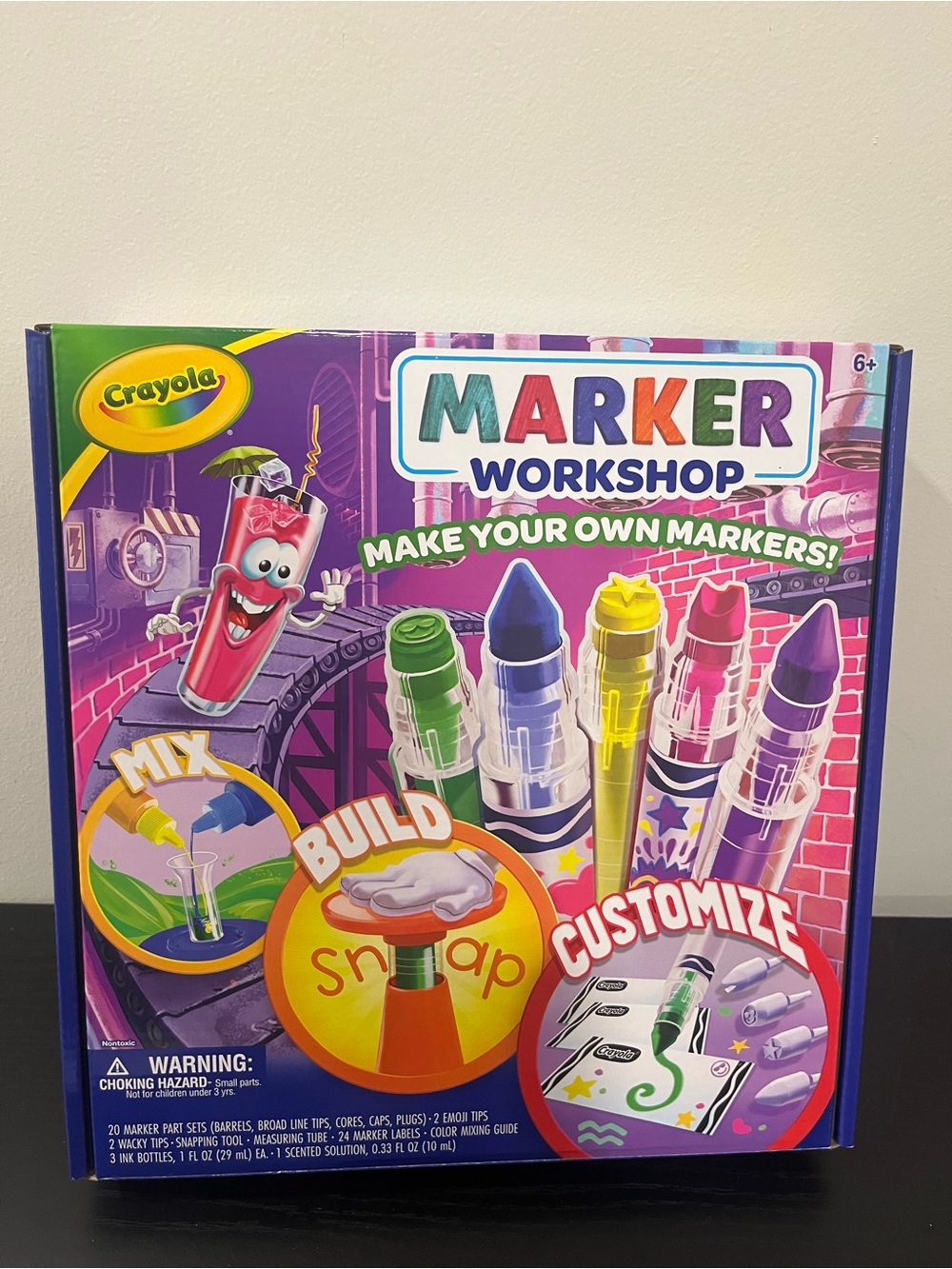 Crayola Marker Workshop Kids Craft Set - Purple, Green, Blue, Yellow, Pink